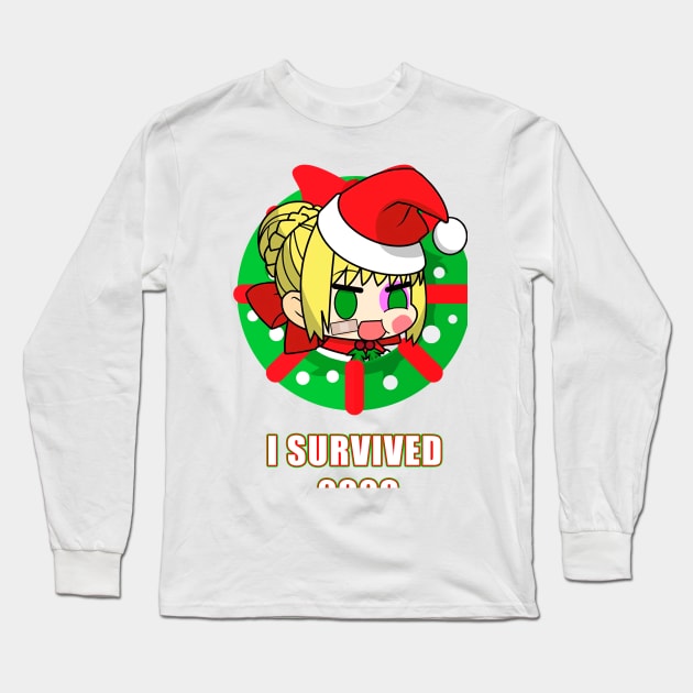 I Survived 2020 Padoru Long Sleeve T-Shirt by Shiromaru